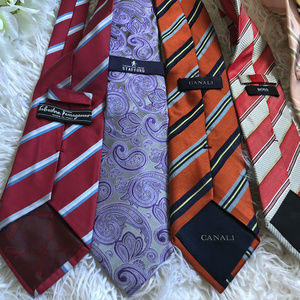 7 High End ties. $8 Each! Canali, Ferragamo, Boss